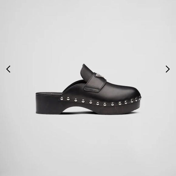 Authentic Prada Studded Leather clogs Size 8 - Picture 8 of 10
